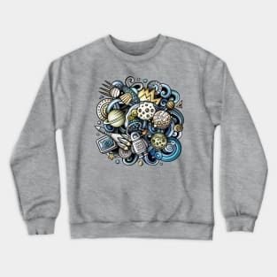 Sci-fi techno explore galaxy Crewneck Sweatshirt